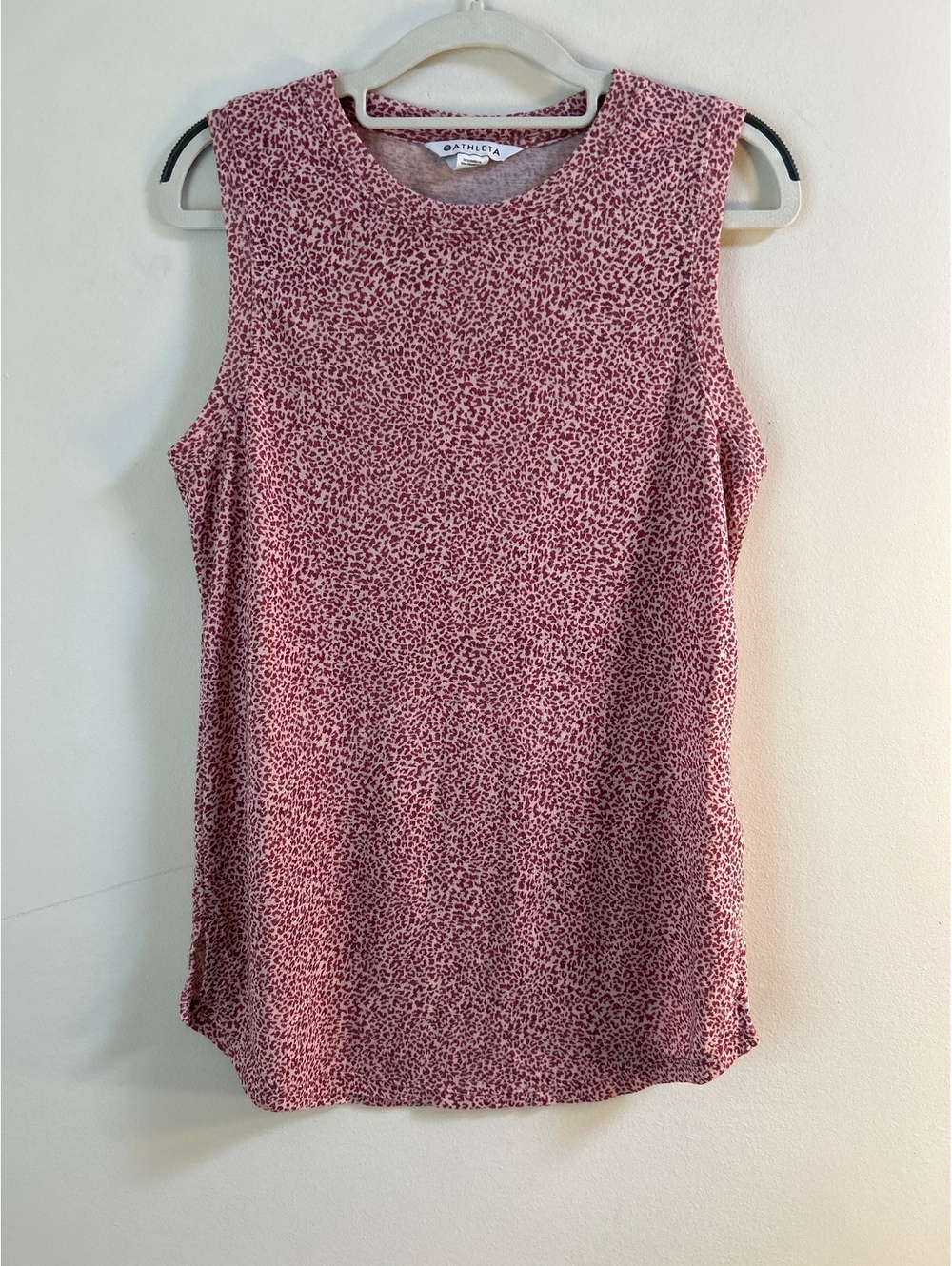 Athleta Sleeveless Tank Top in Pink Animal Print, Size Small